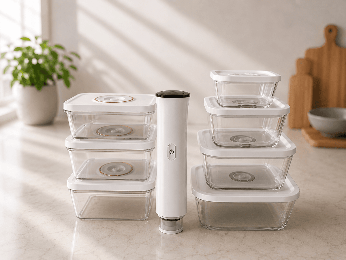 EcoSave glass og plast beholdere