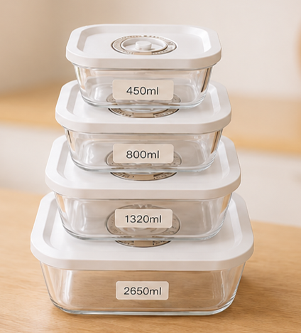 EcoSave glass vakuumbokser sett på stk  