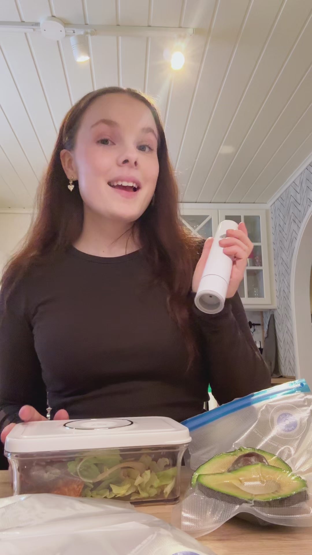 EcoSave vakuumsystem med vakuumpumpe, vakuumposer og vakuumbokser for matoppbevaring
